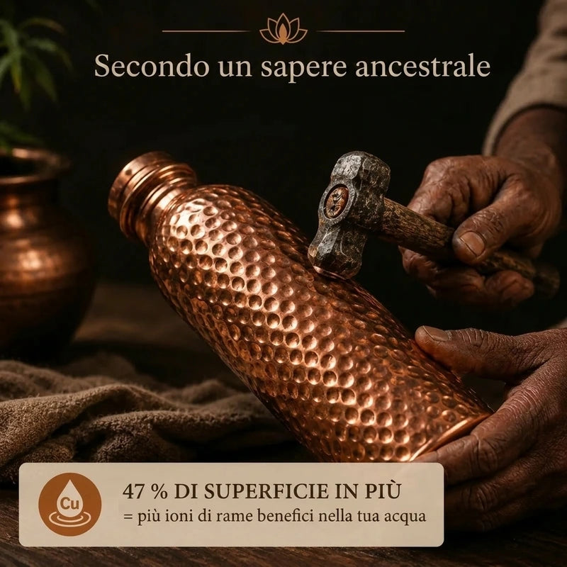 Borraccia in Rame | Acqua Purificata Naturalmente, Senza Plastica