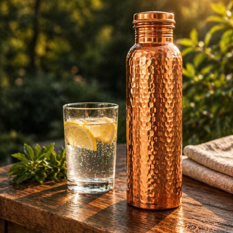 Borraccia in Rame | Acqua Purificata Naturalmente, Senza Plastica