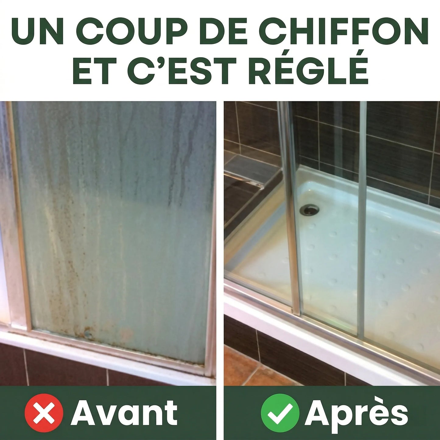KleanWipe XXL (40x60cm) - Un miroir impeccable en 10 secondes — sans produit chimique