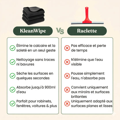 KleanWipe XXL (40x60cm) - Un miroir impeccable en 10 secondes — sans produit chimique