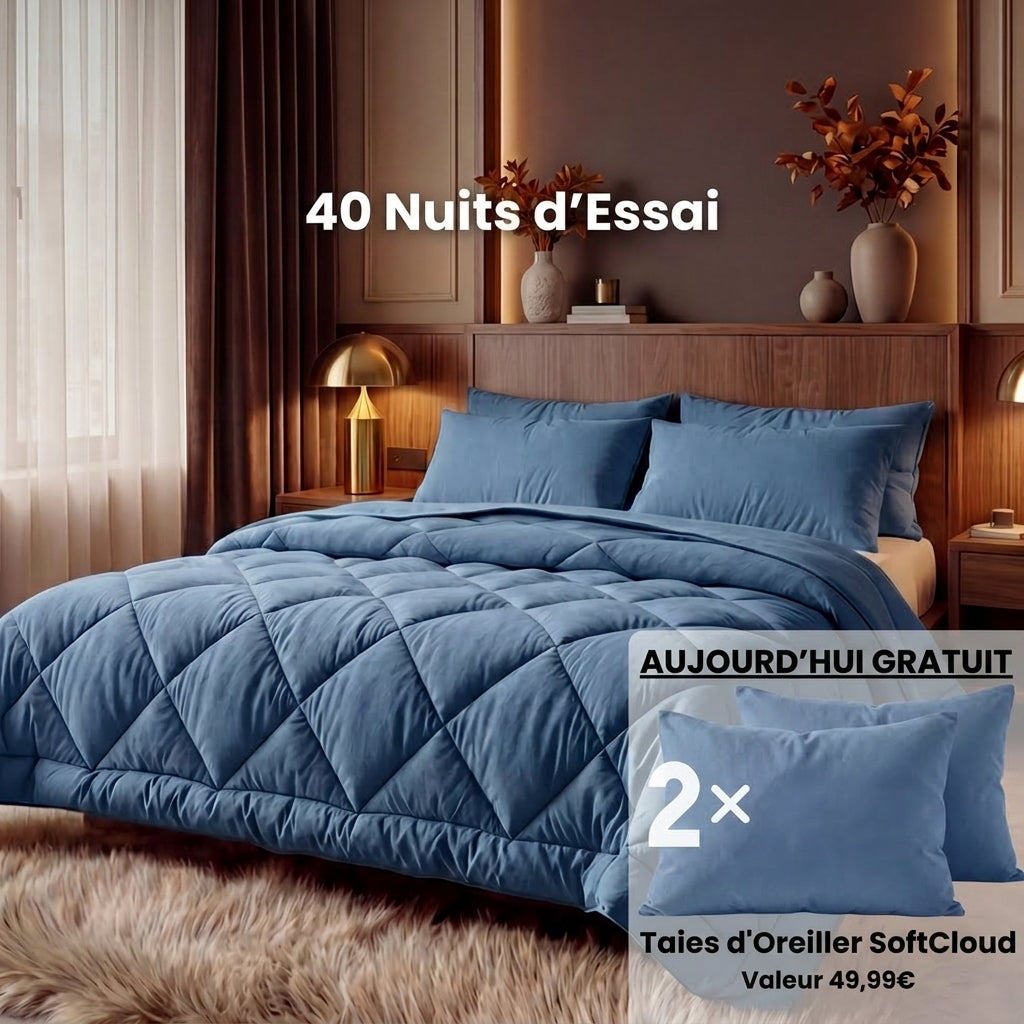 Couverture KleanSleep + 2 taies d'oreillers SoftCloud GRATUITES