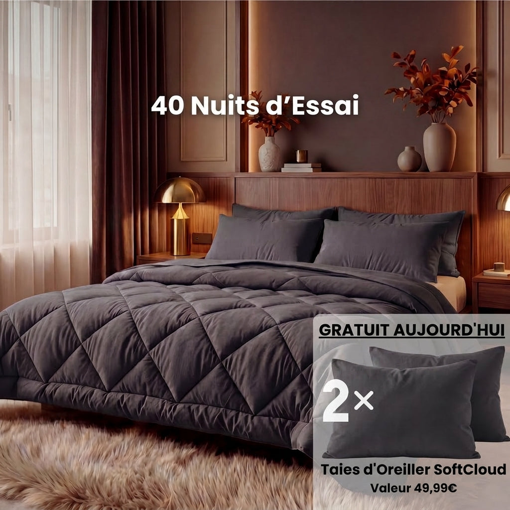 Couverture KleanSleep + 2 taies d'oreillers SoftCloud GRATUITES