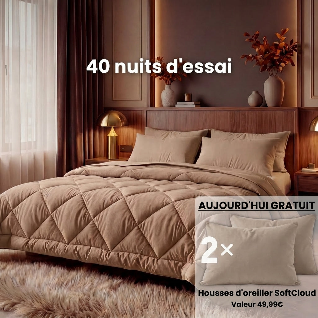 Couverture KleanSleep + 2 taies d'oreillers SoftCloud GRATUITES